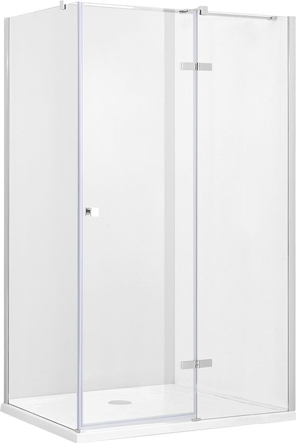 Besco Pixa kabina prysznicowa 120x80 cm prostokątna prawa chrom/szkło przezroczyste PPP-128-195-C