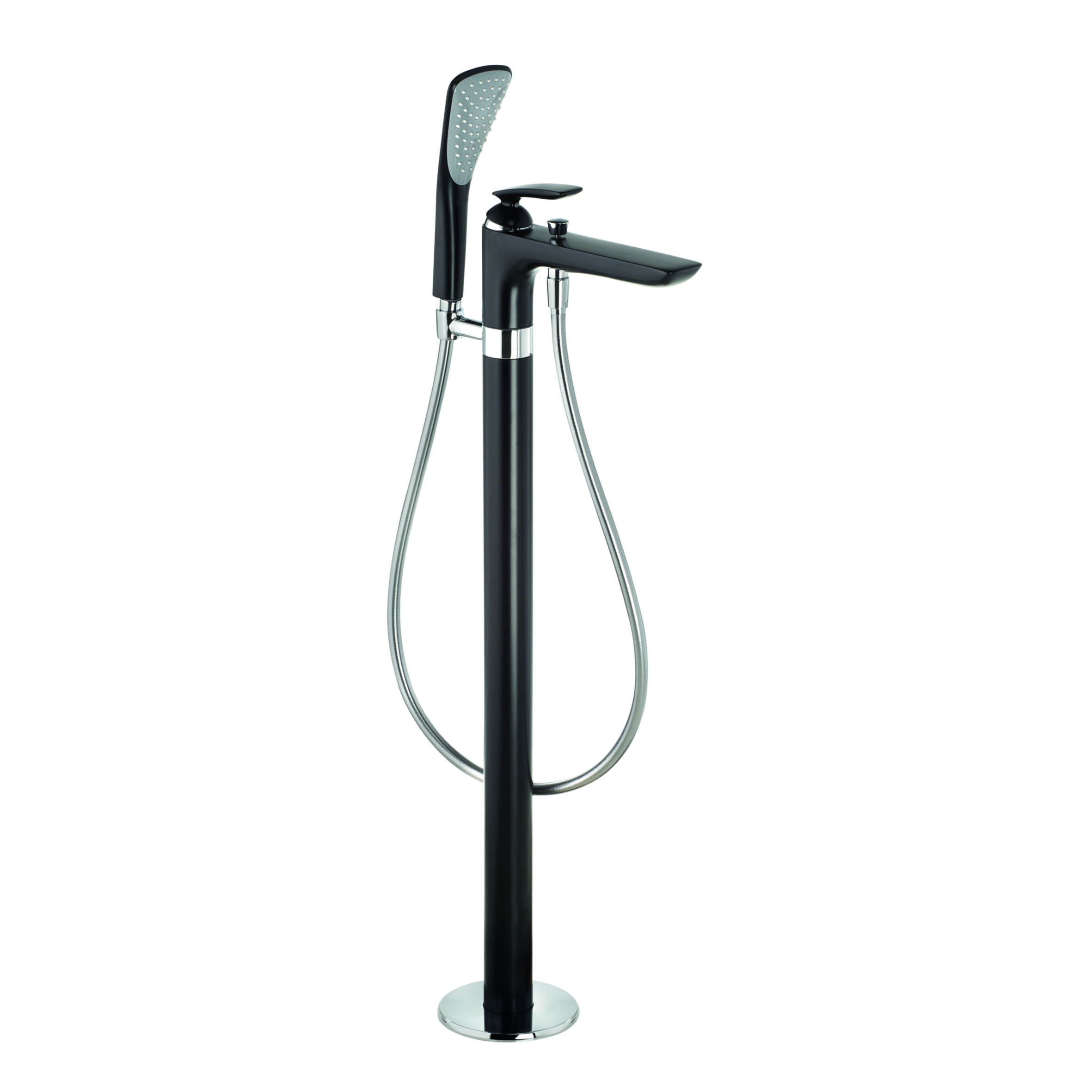 Kludi Balance bateria wannowo-prysznicowa wolnostojąca czarny mat/chrom 525908775