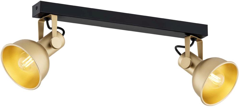 Argon Lenora lampa podsufitowa 2x7W złoty/czarny 7144