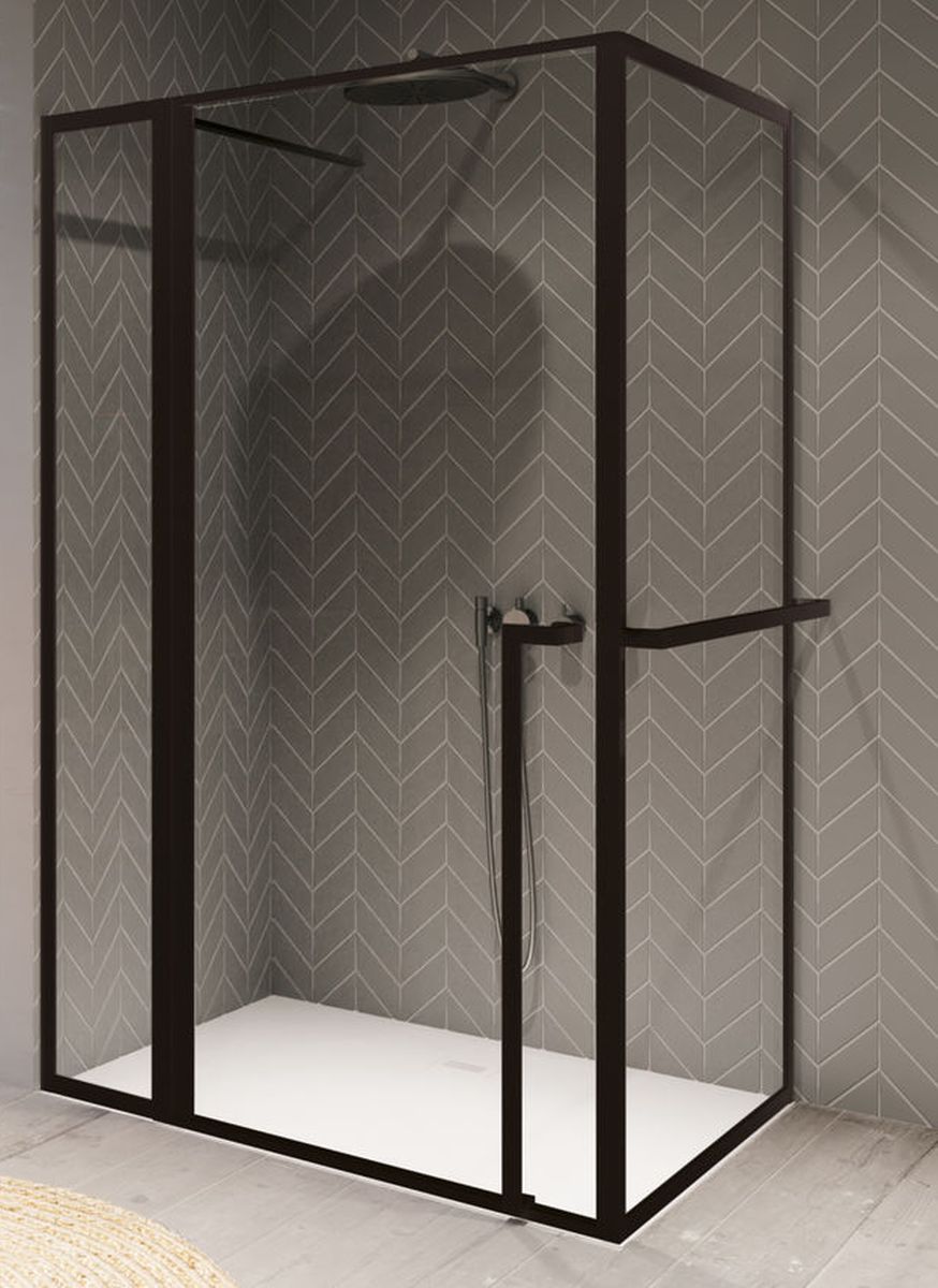 Riho Lucid GD203 kabina prysznicowa 120x80 cm prostokątna czarny mat/szkło przezroczyste G005019121
