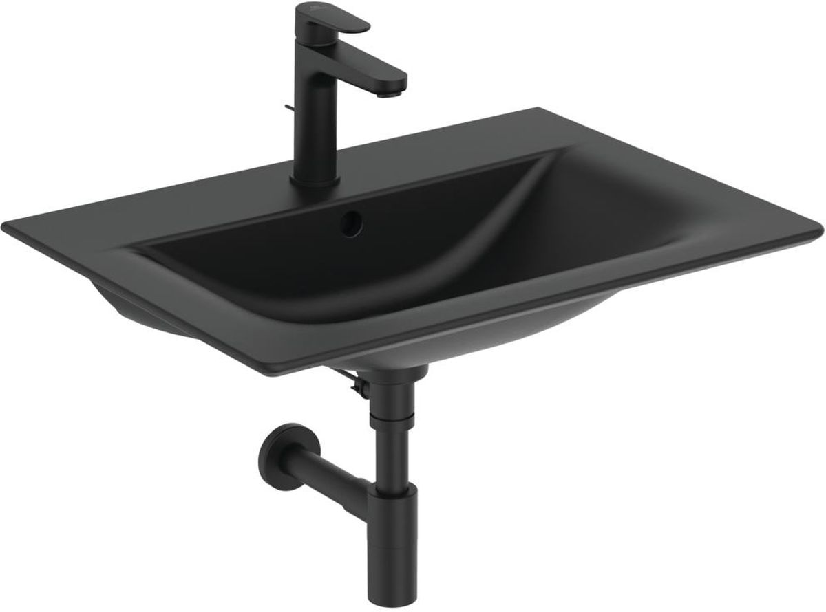 Ideal Standard Connect Air umywalka 64x46 cm prostokątna czarny mat E0289V3