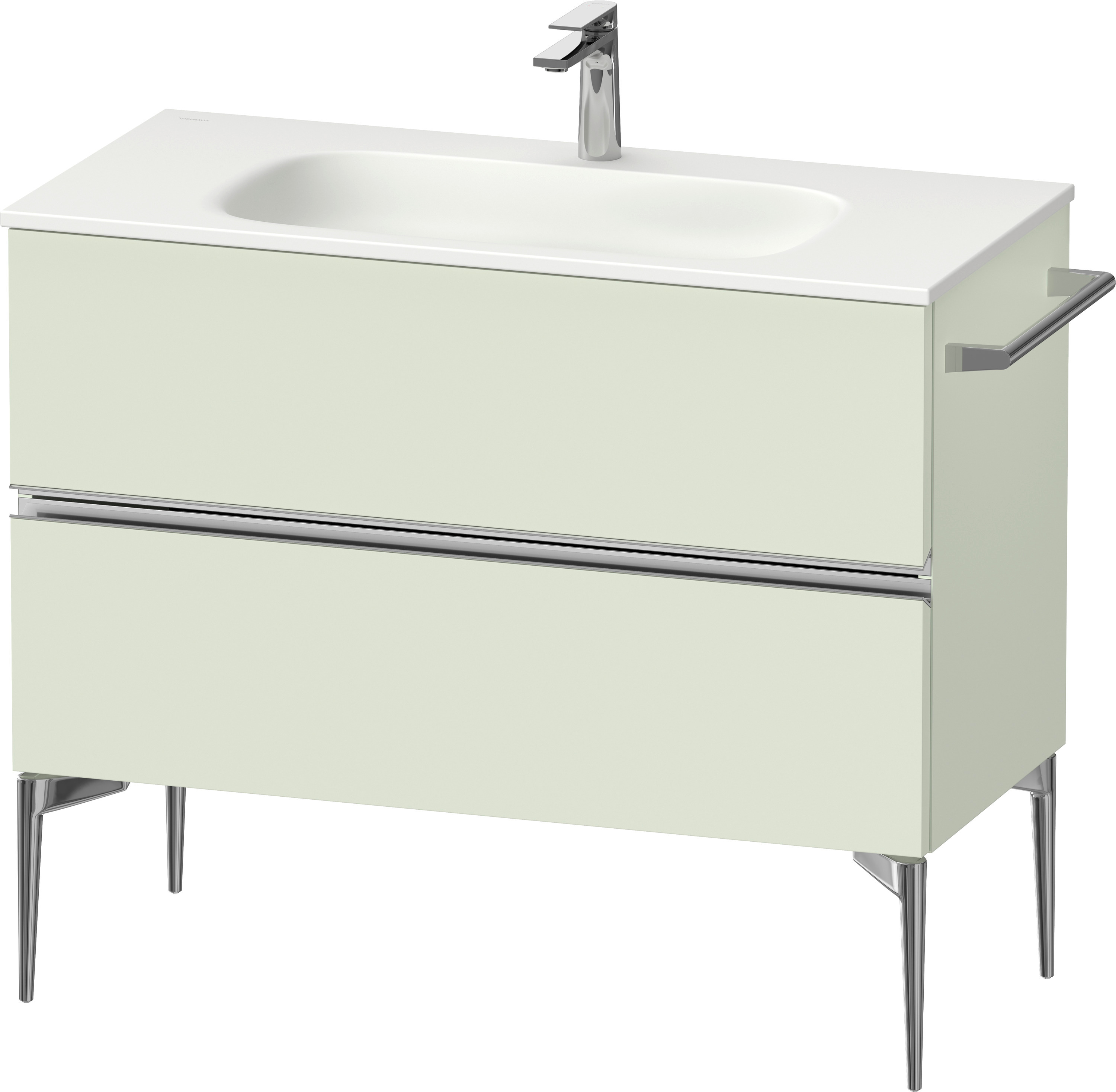 Duravit Sivida szafka 101x47,7x59,2 cm podumywalkowa wisząca zielona-chrom SV4652010HH0000