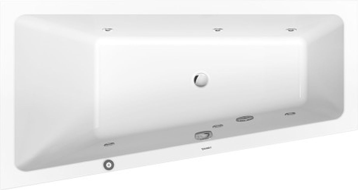 Duravit No.1 wanna narożna 160x85 cm lewa z hydromasażem Jet Project biała 760506000JP1000
