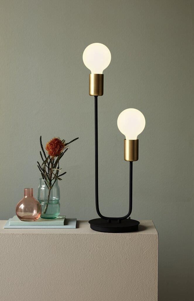 Nordlux Josefine lampa stołowa 2x28W czarny mat/mosiądz 48955003