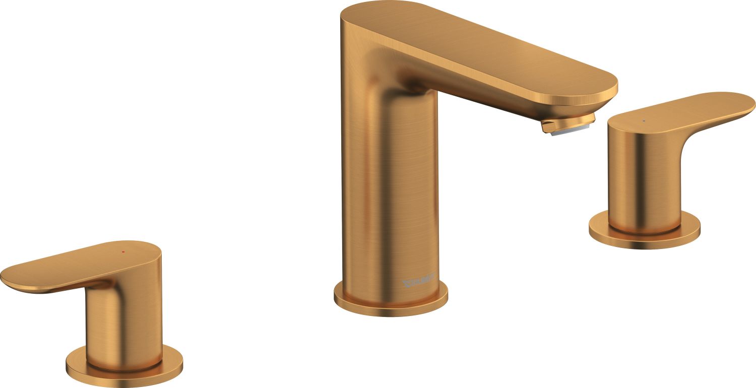 Duravit Wave bateria umywalkowa stojąca 3-otworowa brąz szczotkowany WA1060005004