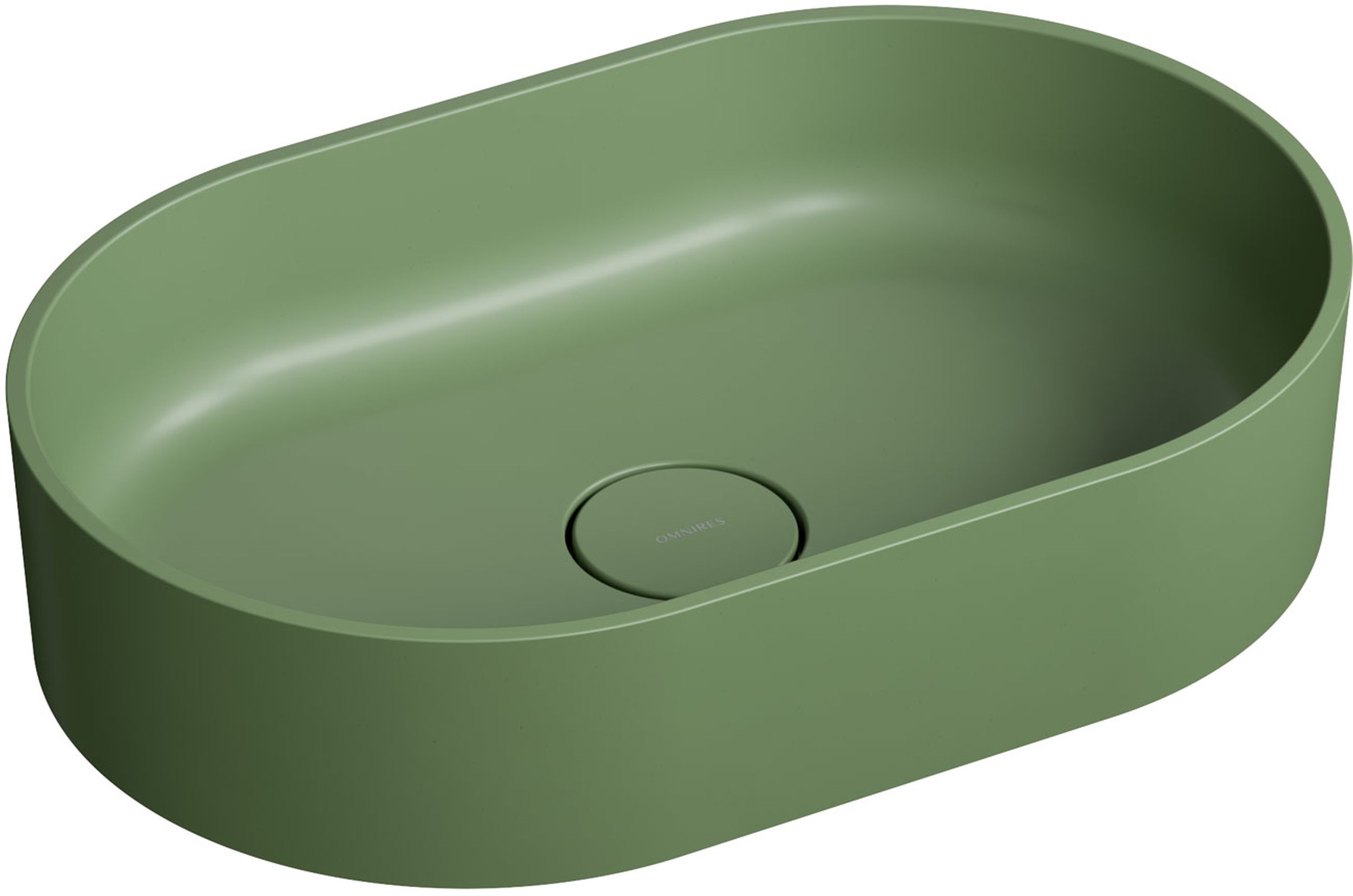 Omnires Ovo M+ umywalka 55x36 cm owalna nablatowa zielona OVOUNOL - Wysyłka w 24h