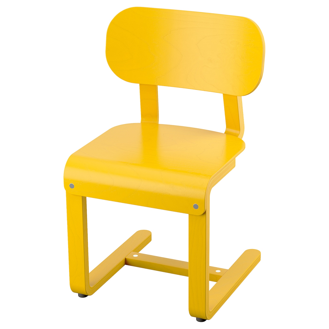 IKEA LYCKAN krzesło, żółty/okl brzoz, Głębokość: 51 cm