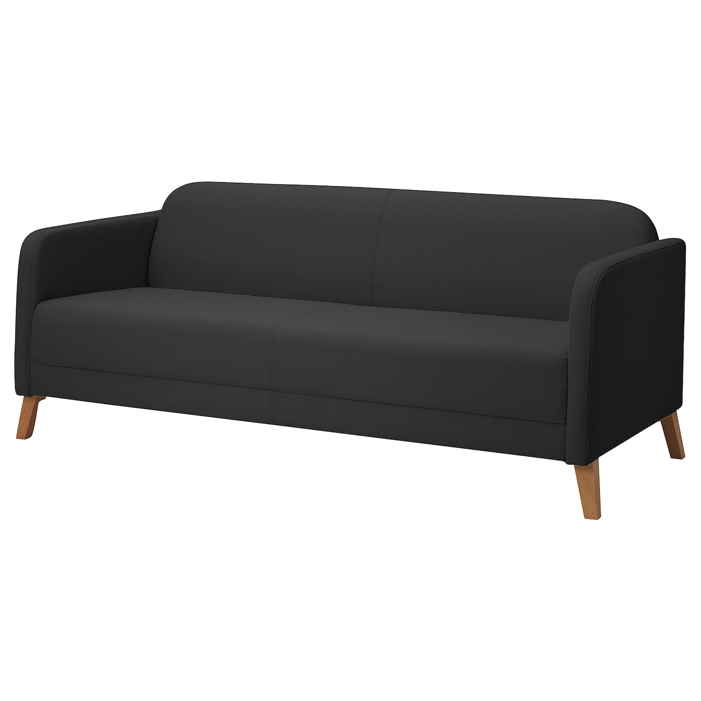 IKEA LINANÄS sofa 3-osobowa, Vissle ciemnoszary, Głębokość: 80.5 cm