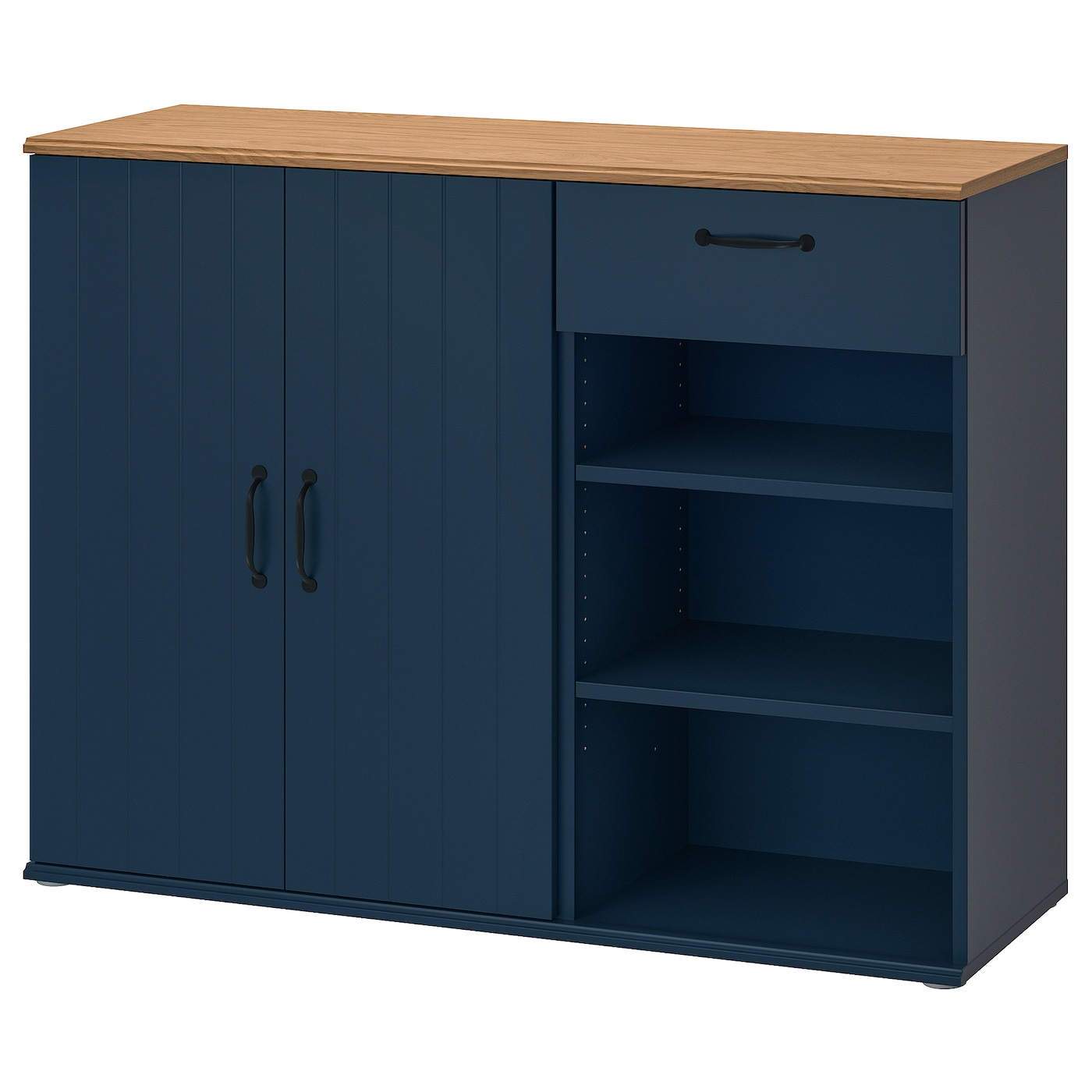 IKEA SKRUVBY kredens, czarnoniebieski, 120x38x90 cm