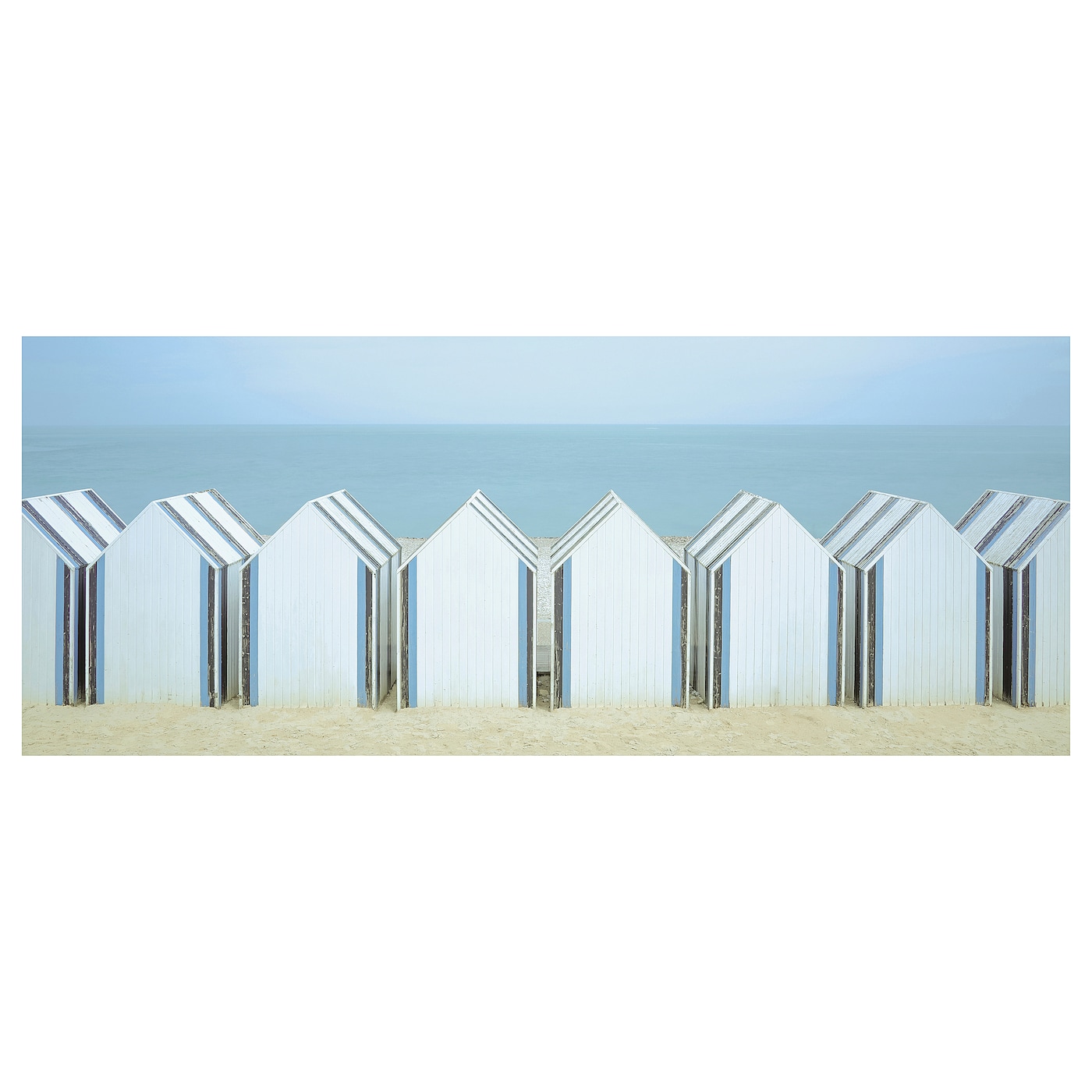 IKEA BJÖRKSTA obraz, domki plażowe, 140x56 cm