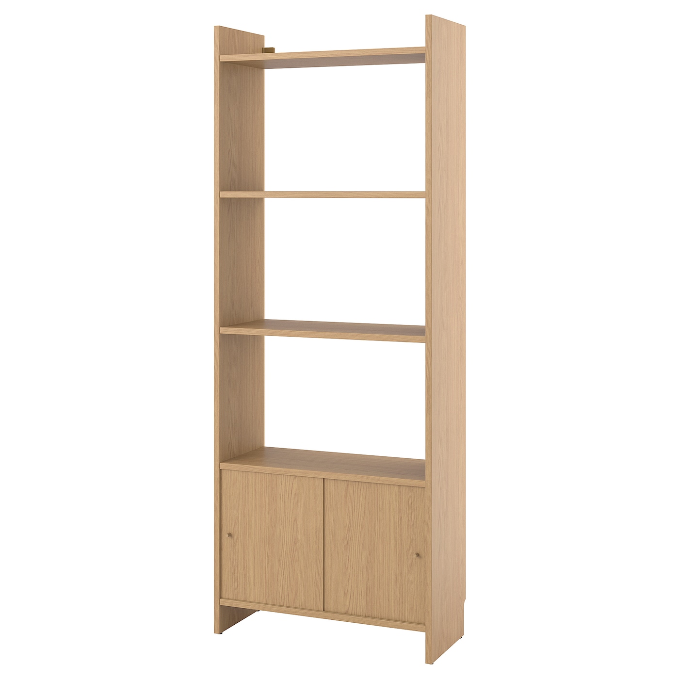 IKEA LÅDMAKARE kombinacja z drzwiami przesuwnymi, z 3 półkami/imit. dębu, 81x35x212 cm