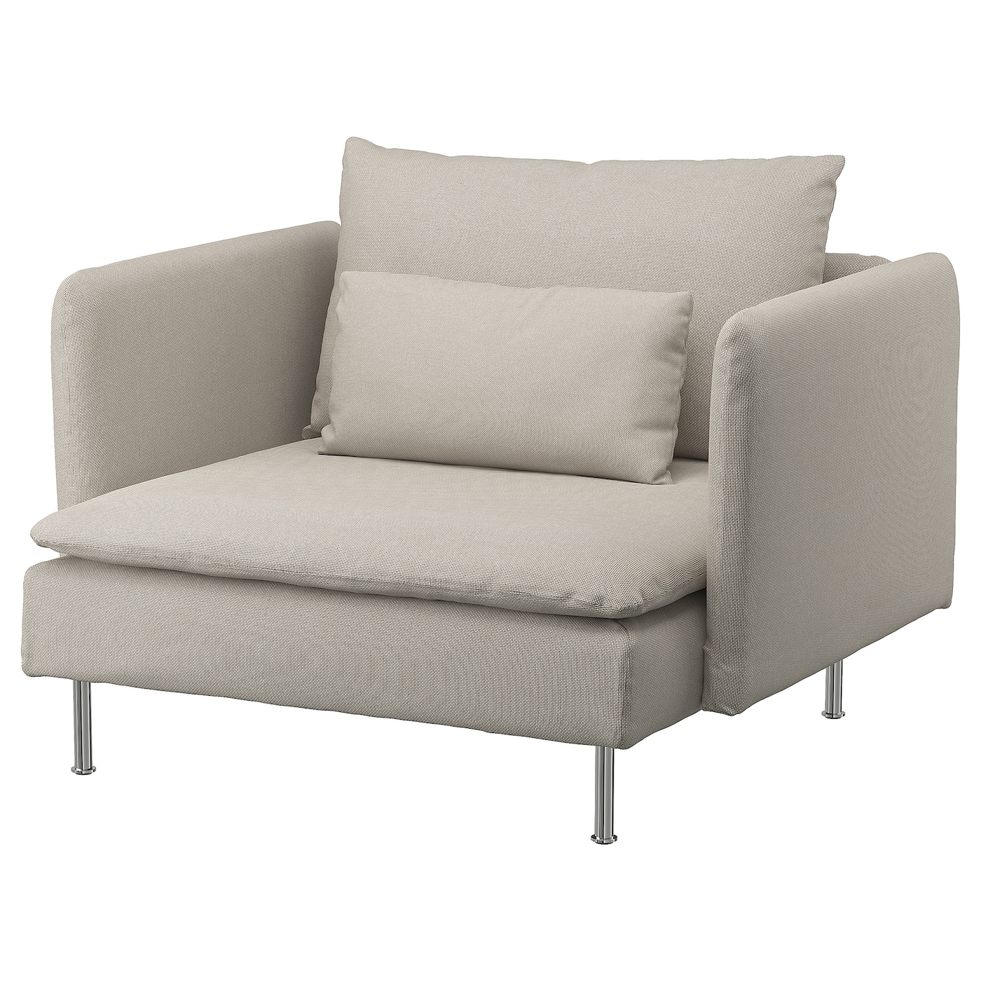 IKEA SÖDERHAMN fotel, Fridtuna jasnobeżowy, Szerokość: 105 cm