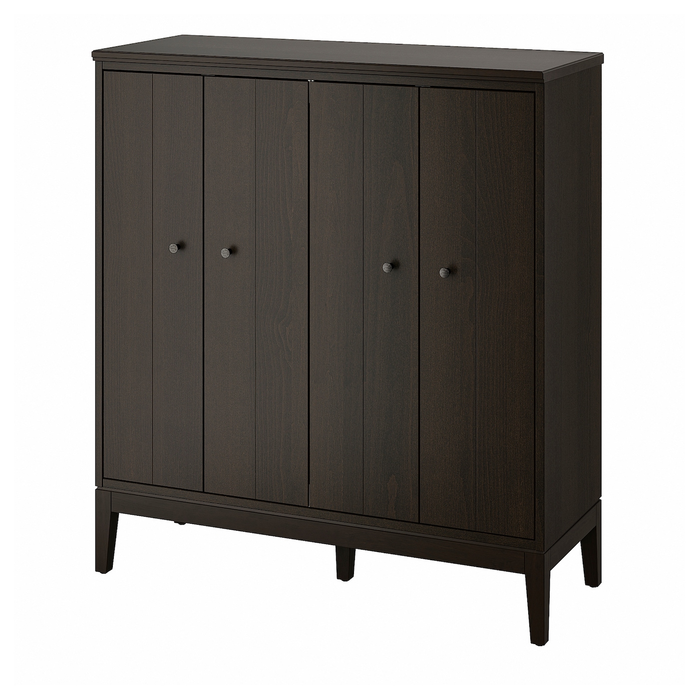 IKEA IDANÄS szafka z drzwiczkami składanymi, ciemnobrązowy bejcowane, 121x135 cm