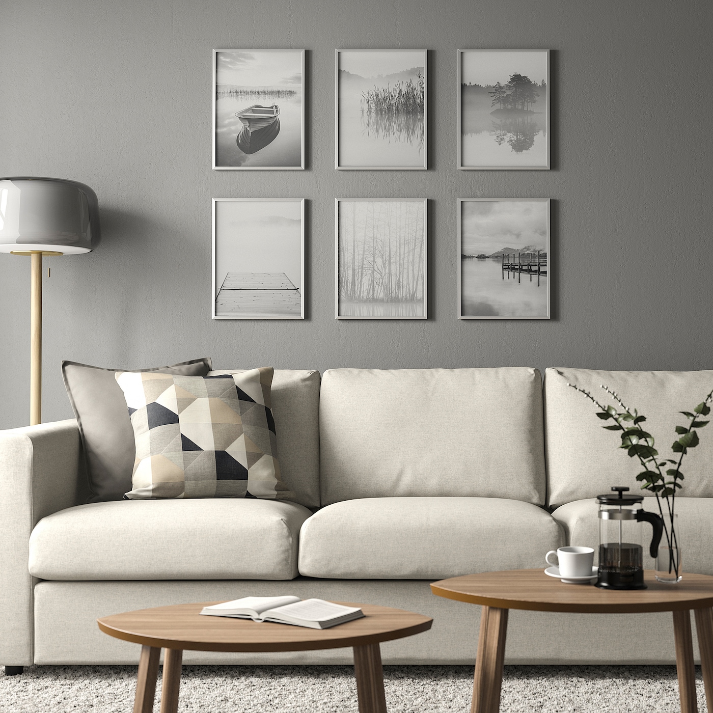 IKEA BILD Plakat, łódź wiosłowa i pomosty, 30x40 cm