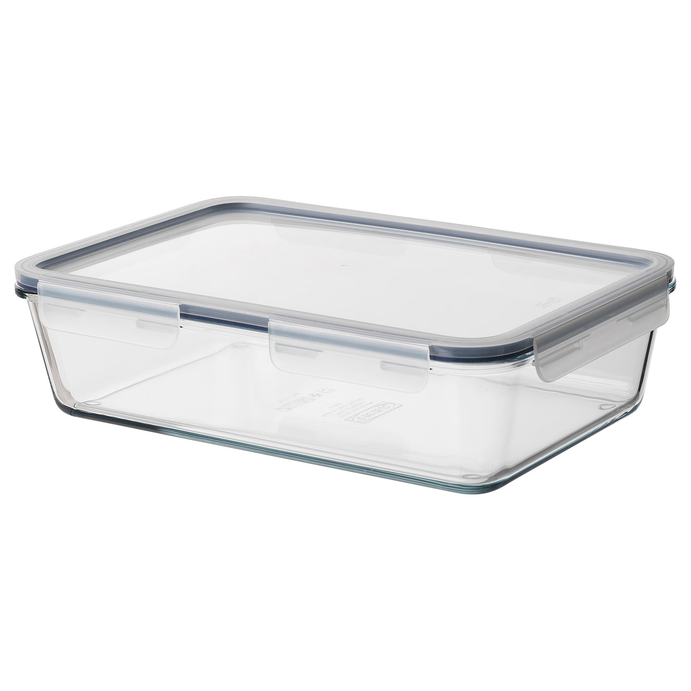 IKEA IKEA 365+ pojemnik na żywność z pokrywką, prostokąt/szkło plastik, 3.1 l