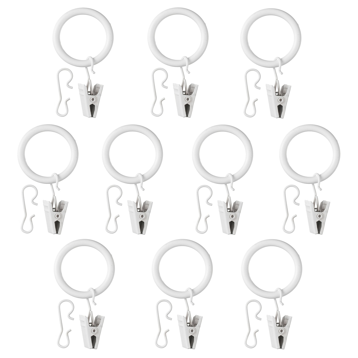 IKEA SYRLIG kółko z żabką i haczykiem, biały, 25 mm