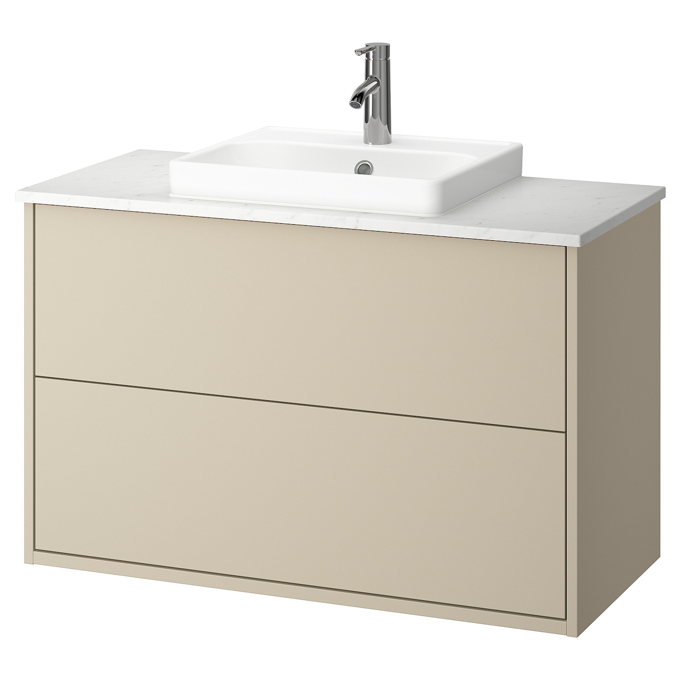 IKEA HAVBÄCK / ORRSJÖN szaf umyw z szufladami/umyw/bateria, beżowy, 102x49x71 cm