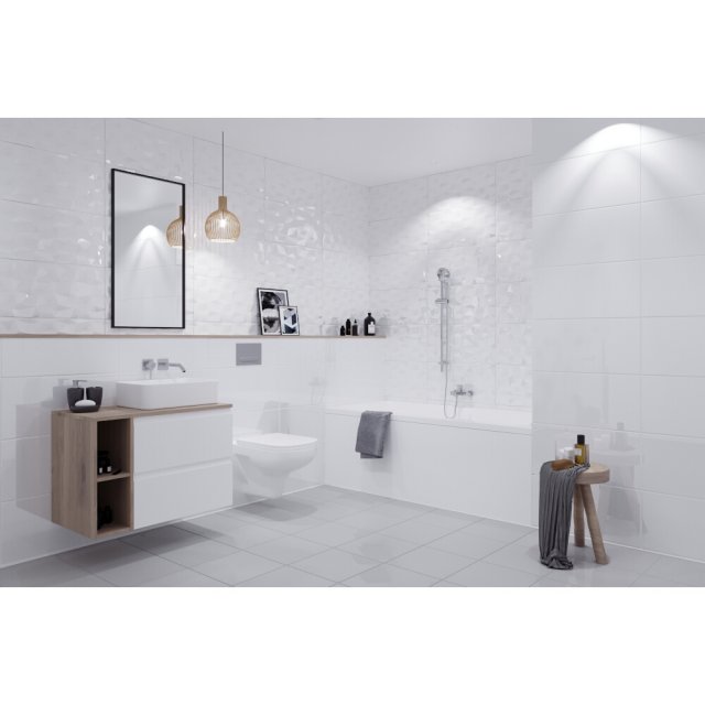 Płytka ścienna PEROUSO HONEY white structure satin 29,7x60 gat. II