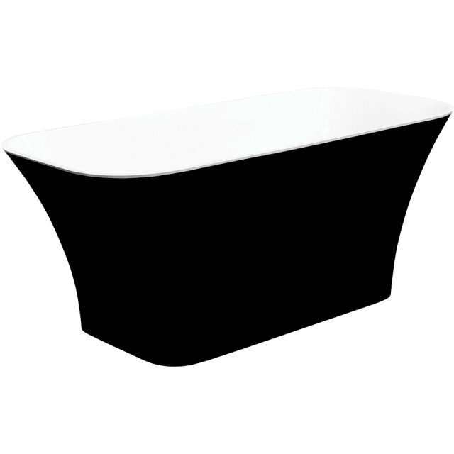 BESCO Wanna wolnostojąca ASSOS BLACK&WHITE 160 klik-klak złoty cz