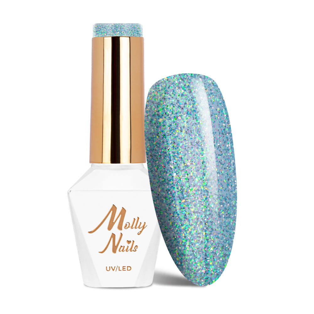 Lakier hybrydowy Molly Nails Shocking Shine Little Soul HEMA/Di-HEMA Free 8g Nr 685