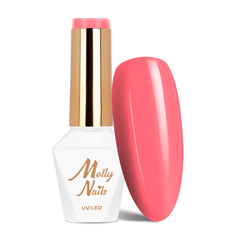 Lakier hybrydowy Molly Nails Fancy Fashion Peach Shake HEMA/Di-HEMA Free 8g Nr 331