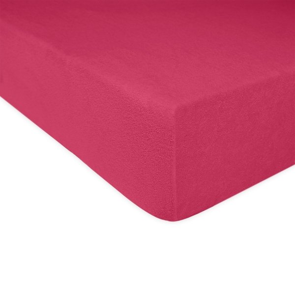 Grube Prześcieradło FROTTE 140x200 na gumkę wz. 008 fuksja