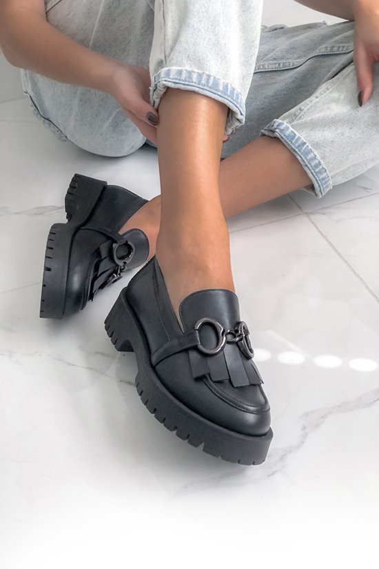 Loafersy 004 - 3 Czarny lico