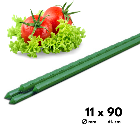 Tyczka ogrodowa stalowy palik do pomidorów 1,1cm x 90cm 10szt.