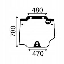 Szyba tylna CASE JX Quantum New Holland T4 T4000 44911795