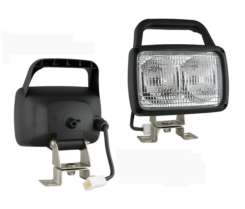 Halogenowa lampa robocza podwójna z regulacją światła, przewodem i złączem AMP Faston LPR7.33910 Wesem