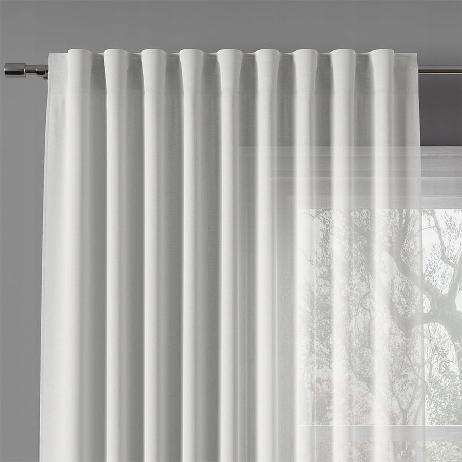 Zasłona gotowa batystowa Basic wys. 220x145 biała