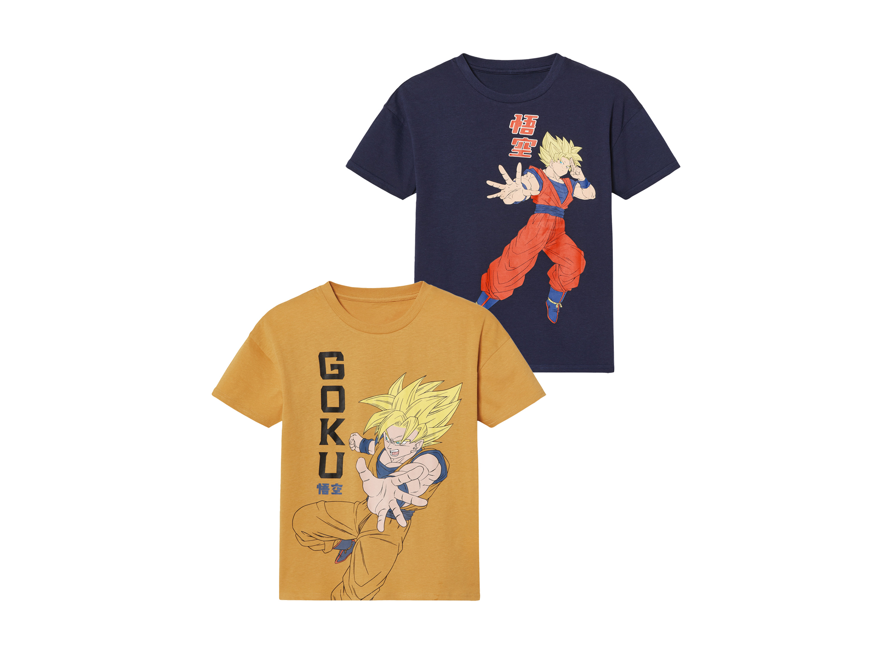 T-shirty dziecięce z bawełny, 2 sztuki dragon ball z, 158/164
