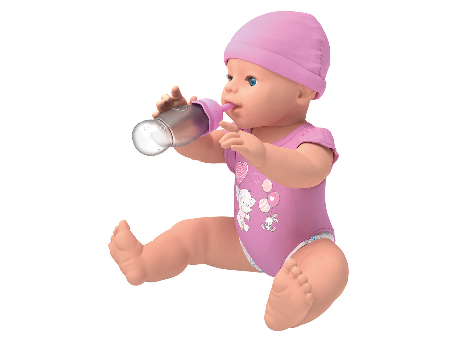 Playtive Lalka dziecięca Toni, 40 cm Różowy