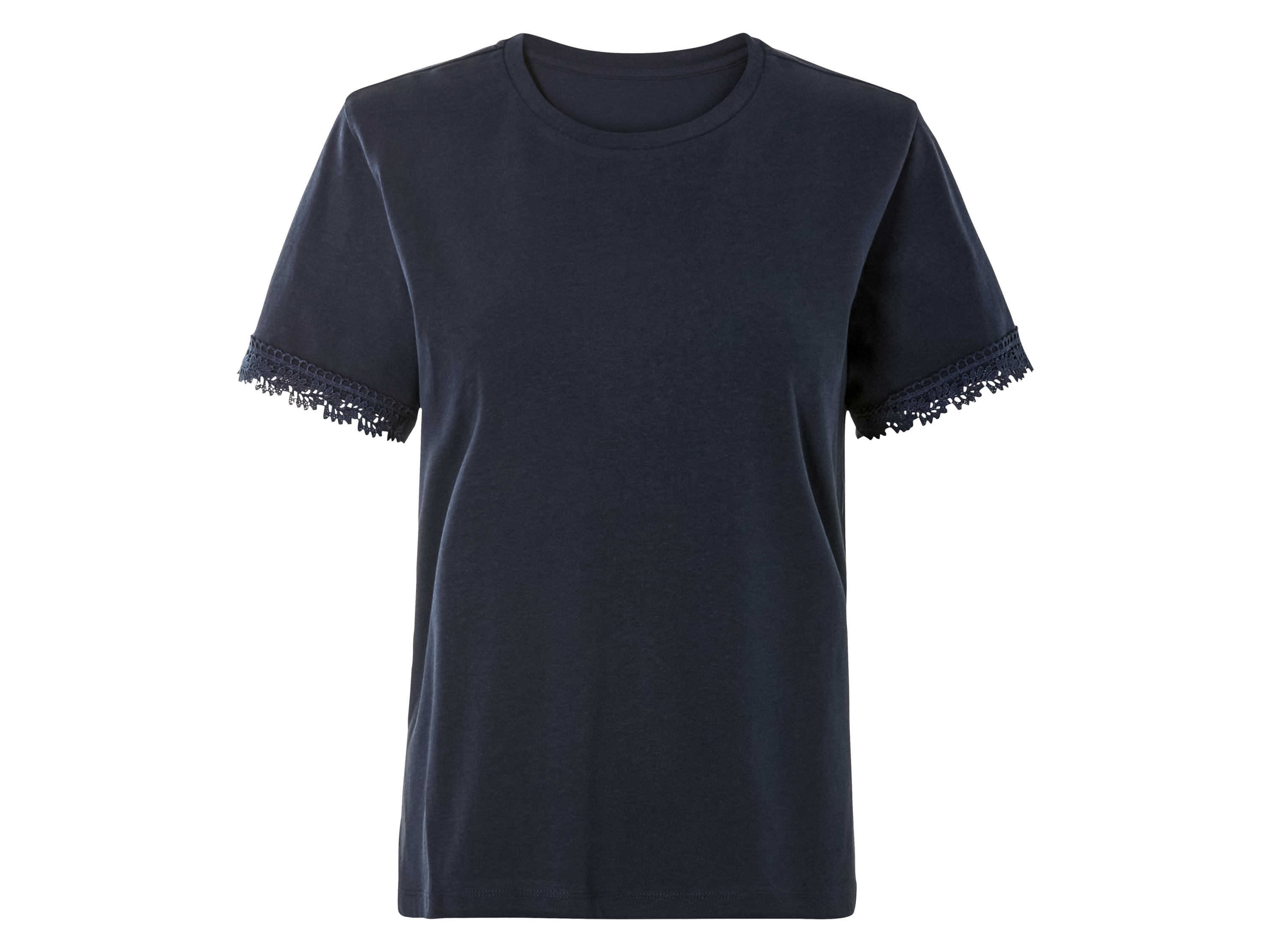 esmara T-shirt damski z bawełny organicznej Granatowy, XS 32/34
