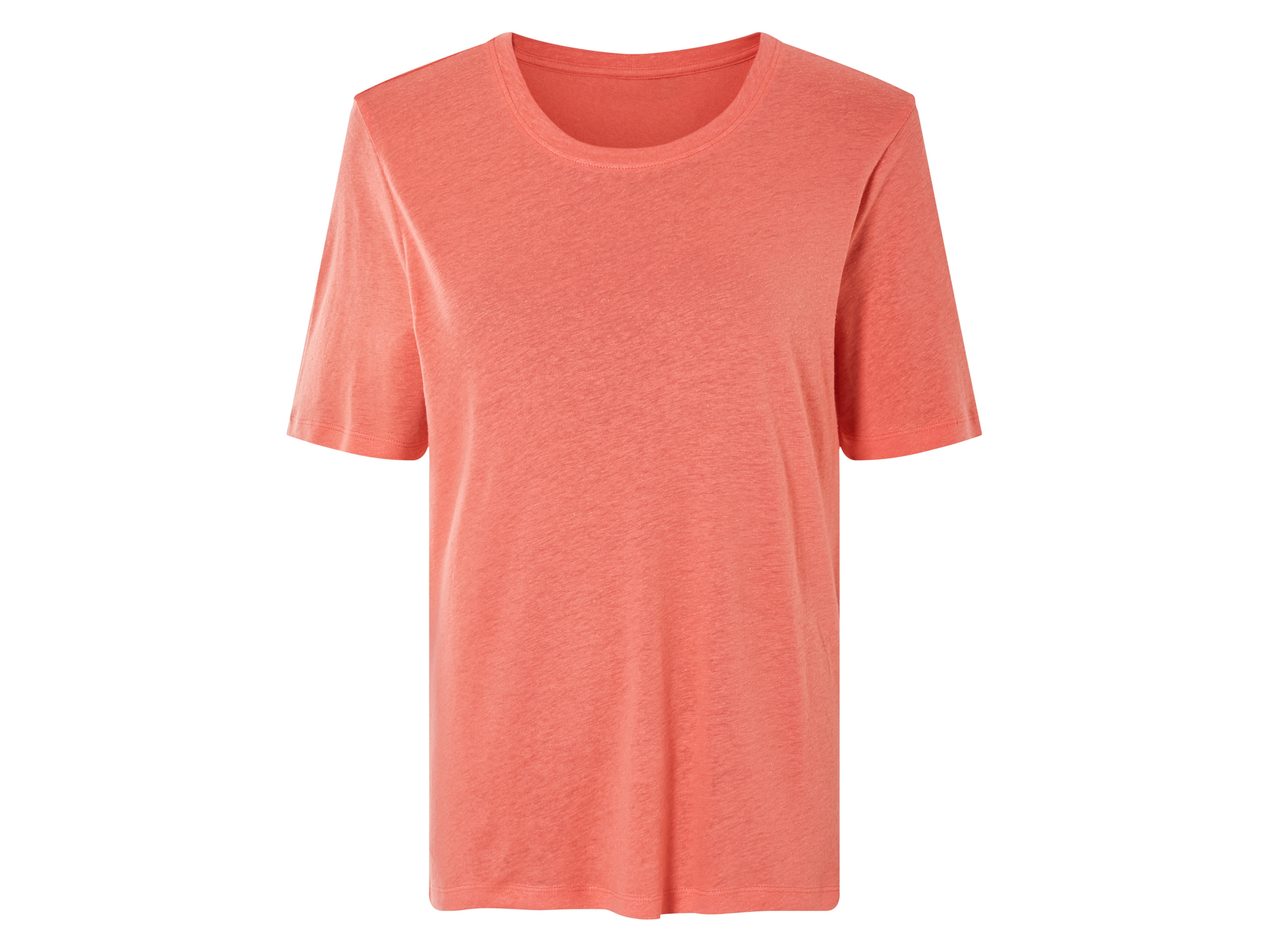 esmara T-shirt damski z lnem Koralowy, S36/38