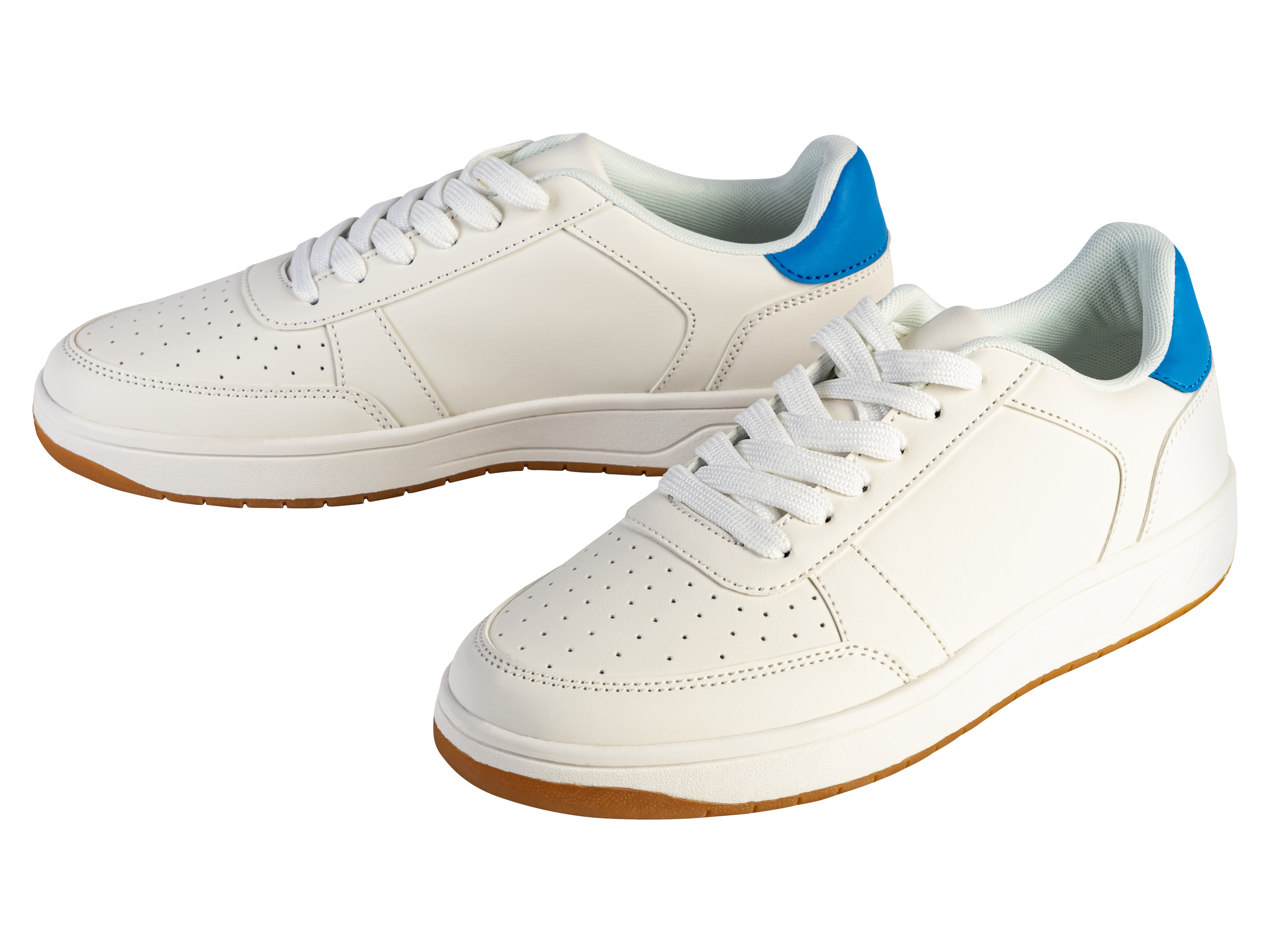 esmara Sneakersy damskie Biały/jasnoniebieski, 36
