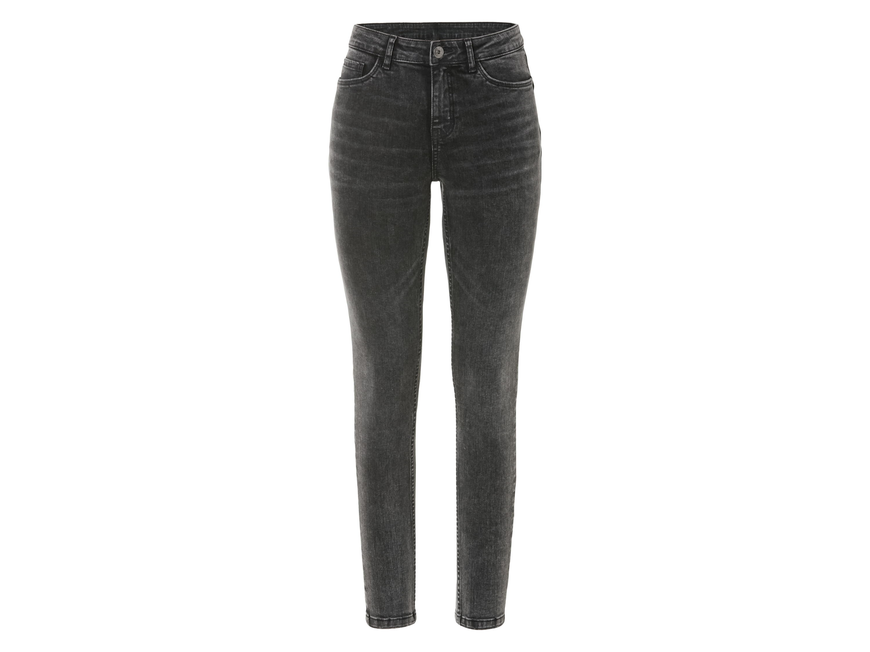 esmara Jeansy damskie z bawełną, Super Skinny Fit Szary, 38