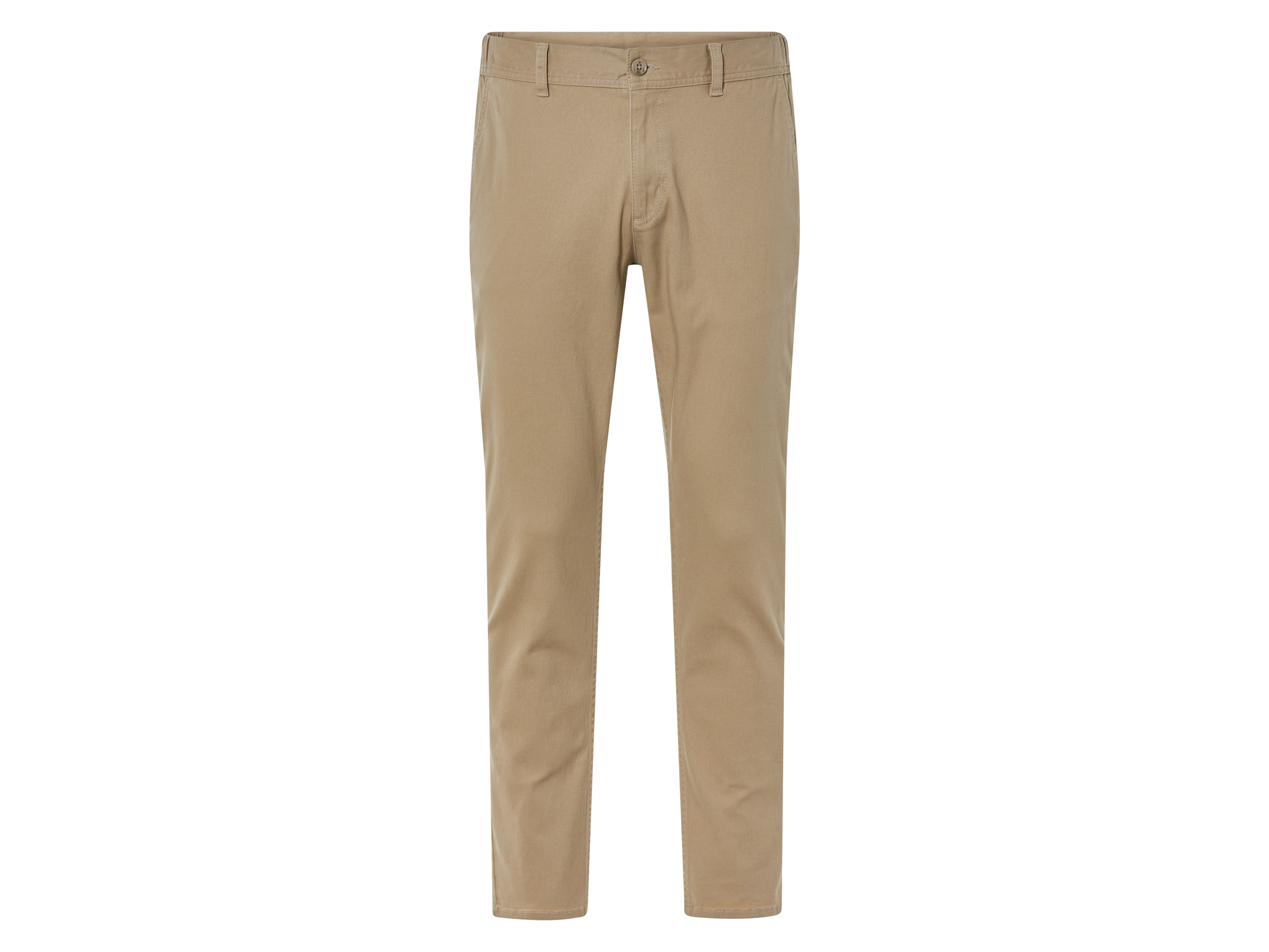 Livergy Spodnie chinosy męskie, Slim Fit Beżowy, L 52/54