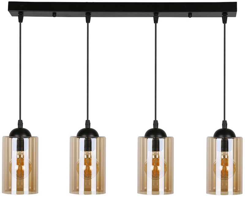 Darmowa Dostawa - Lampa wisząca 4x40 W bursztynowy Candellux Bistro 3400552