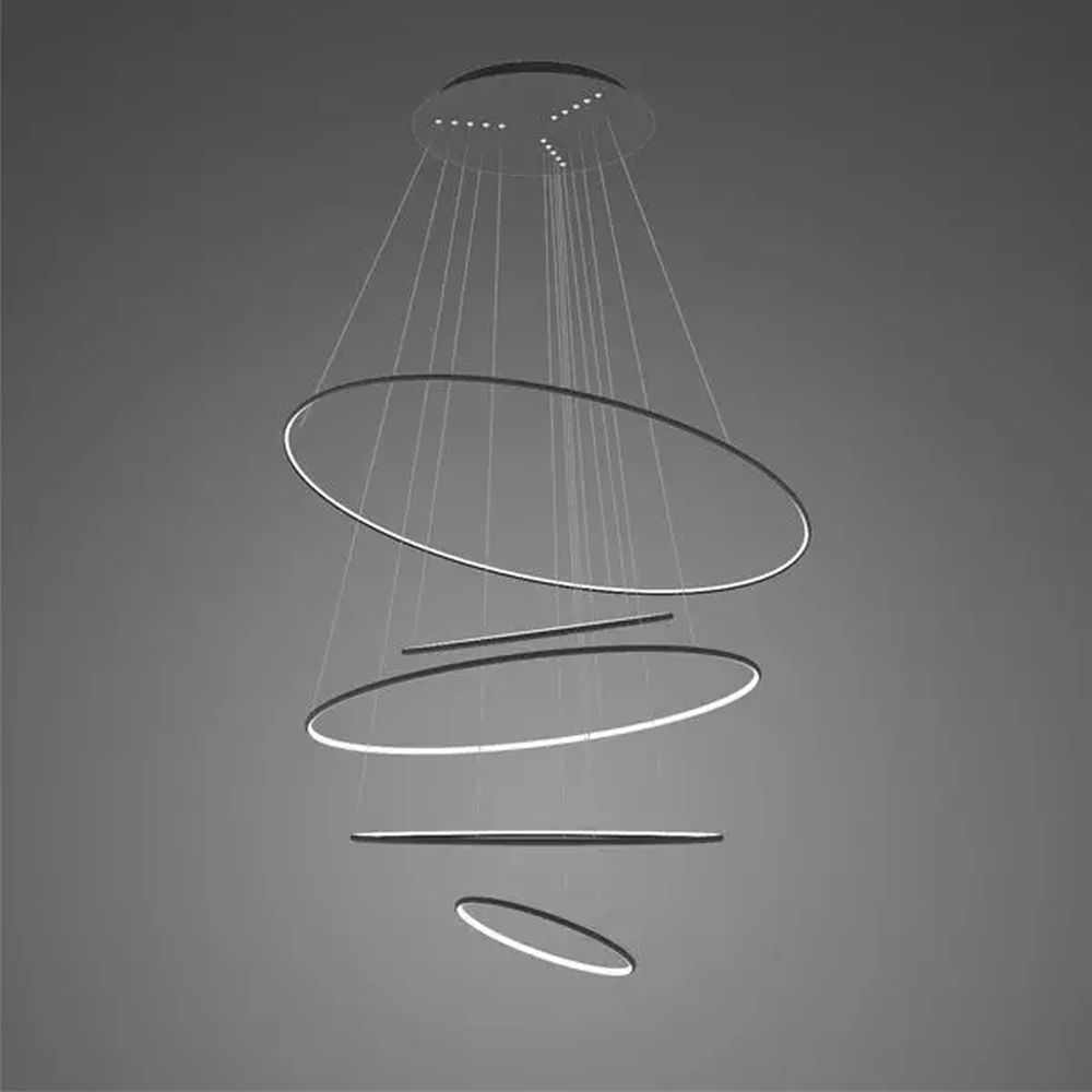 Darmowa Dostawa - Lampa wisząca 5x192 W czarna Altavola Design Ledowe Okręgi LA085P150in3kblack