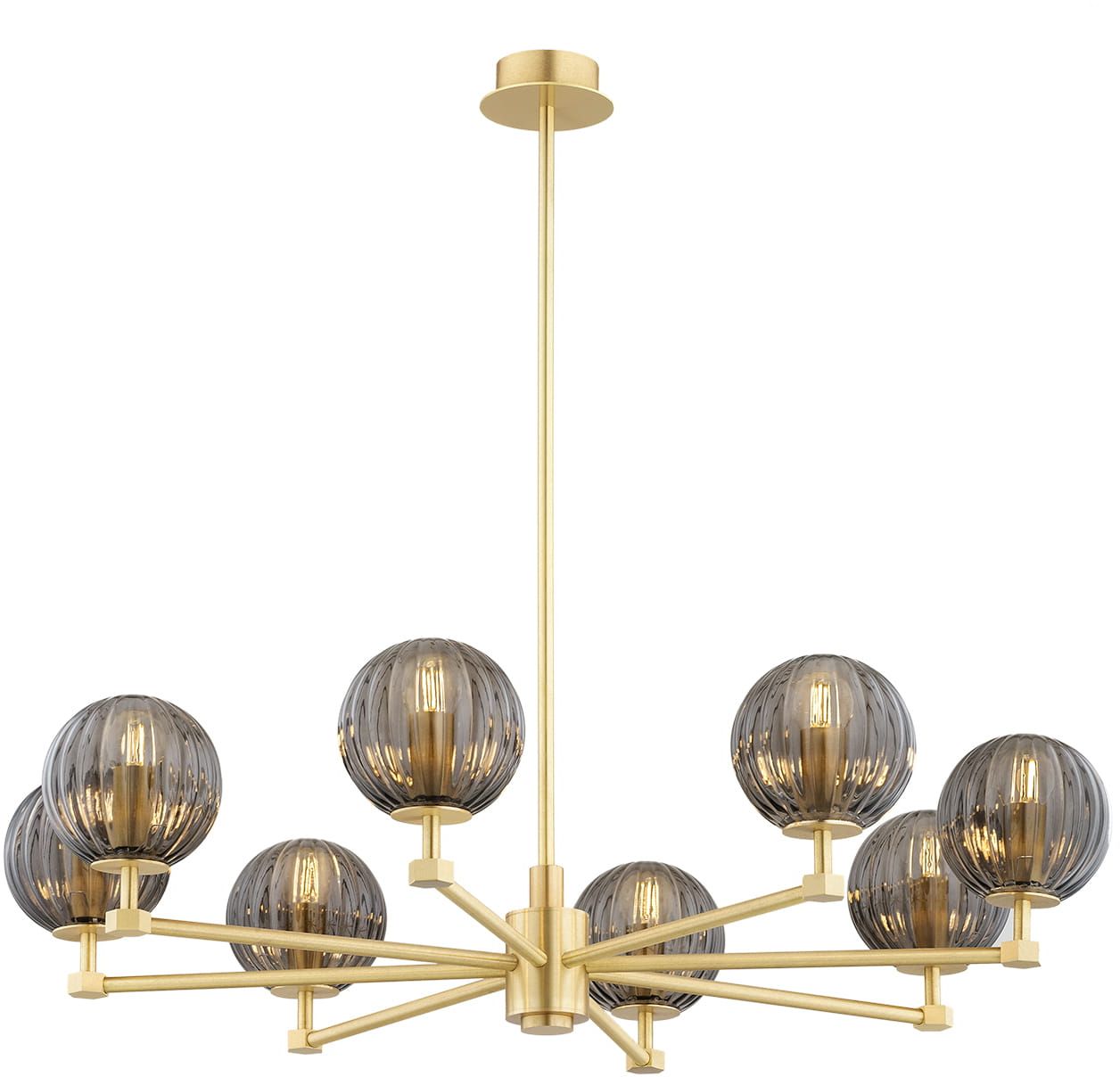 Darmowa Dostawa - Lampa wisząca powyżej 6x7 W mosiądz-przydymiona Argon Paloma 5069