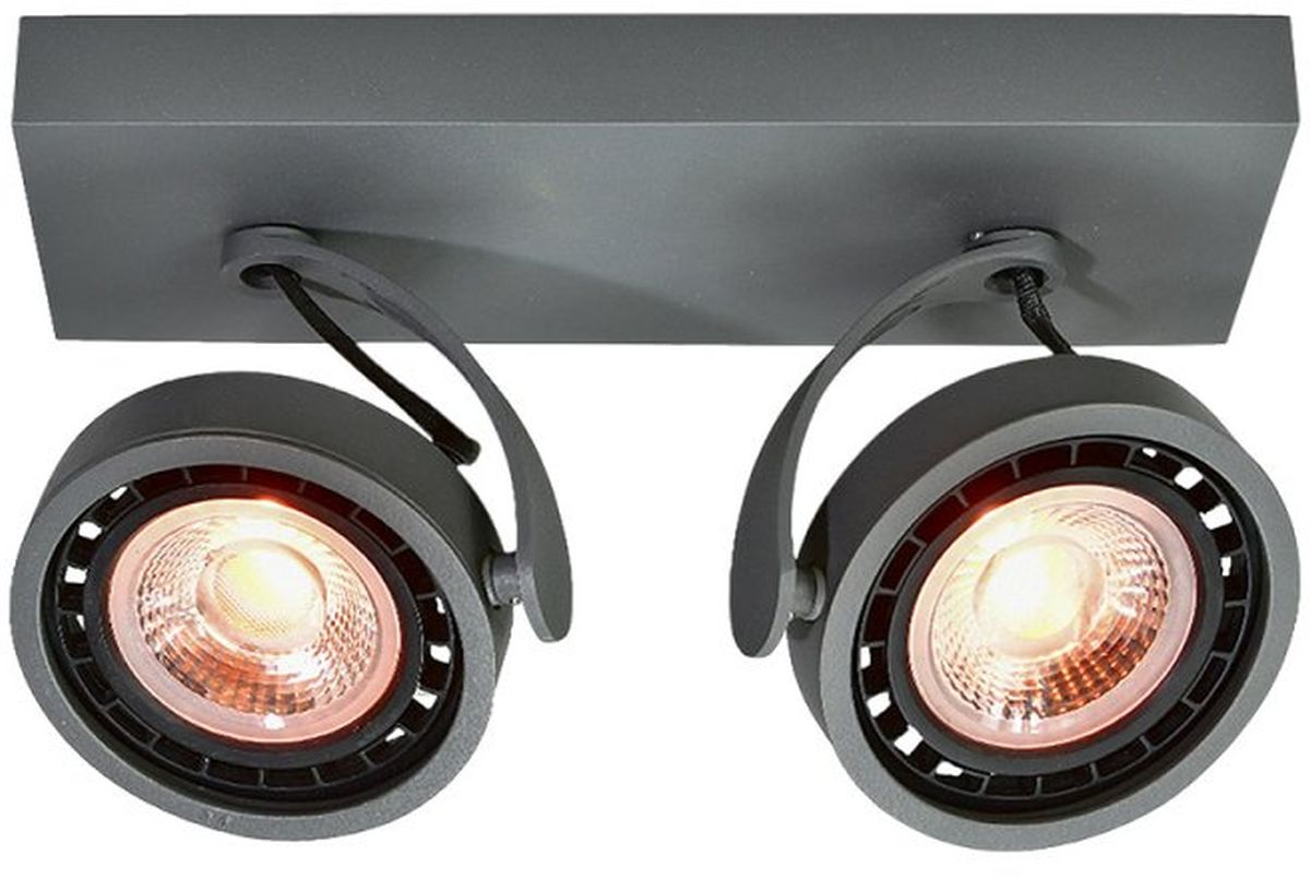 Darmowa Dostawa - Lampa podsufitowa 2x40 W grafitowa GTV Wally OSWALLY215DEC