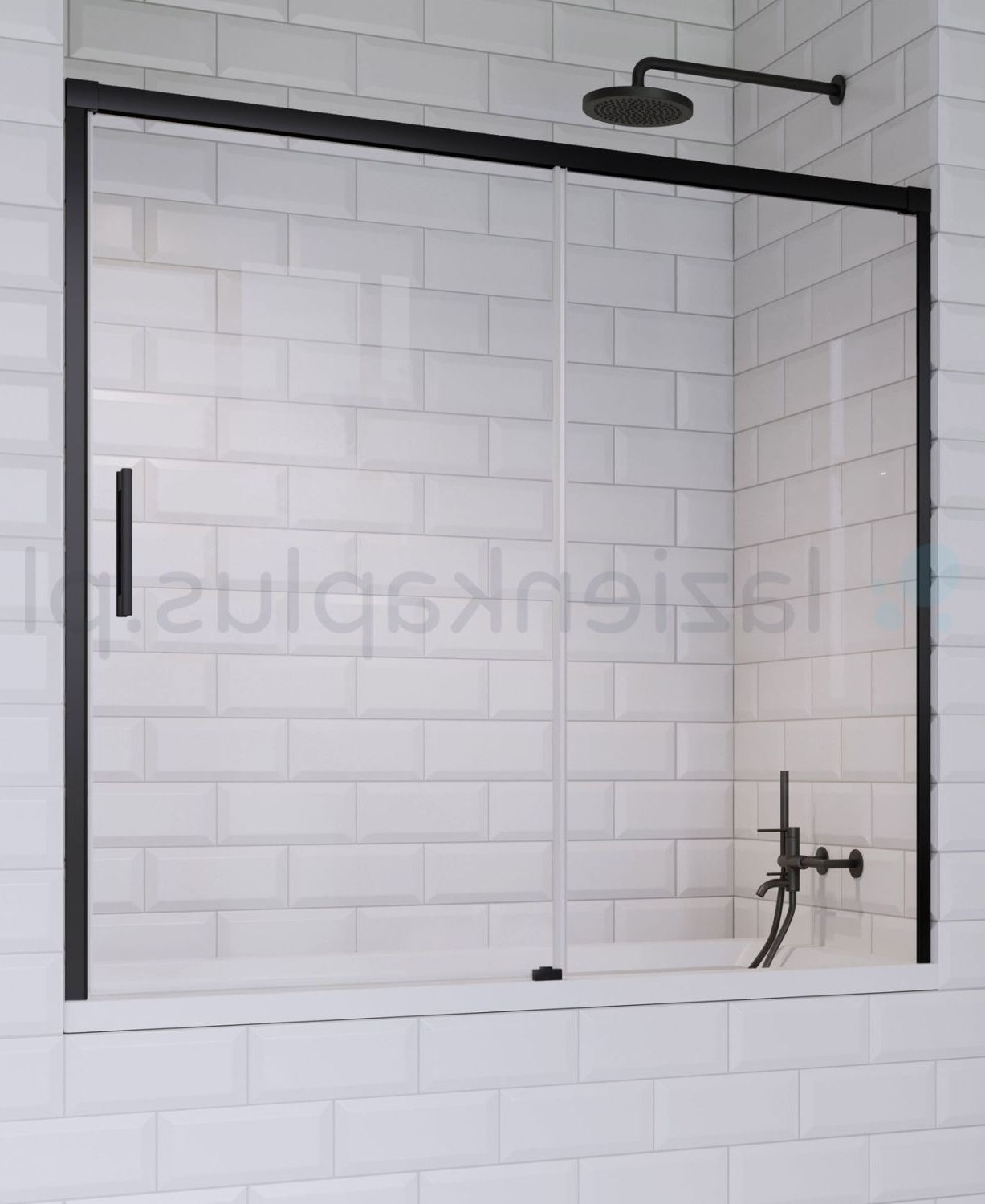 Darmowa Dostawa - Parawan nawannowy dwuczęściowy Radaway Idea Black PN DWJ 100031605401R