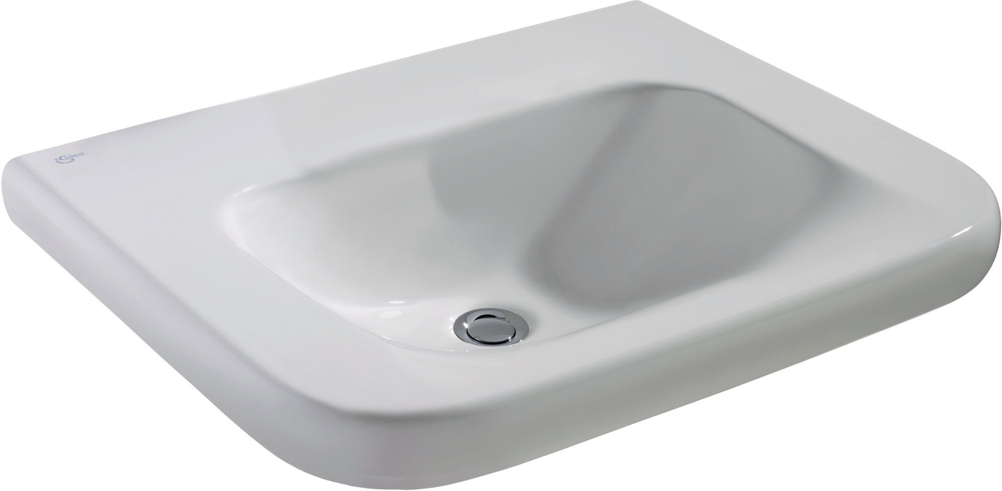 Darmowa Dostawa - Umywalka 60x55.5 cm prostokątna ścienna dla niepełnosprawnych biała Ideal Standard Contour 21 E512201