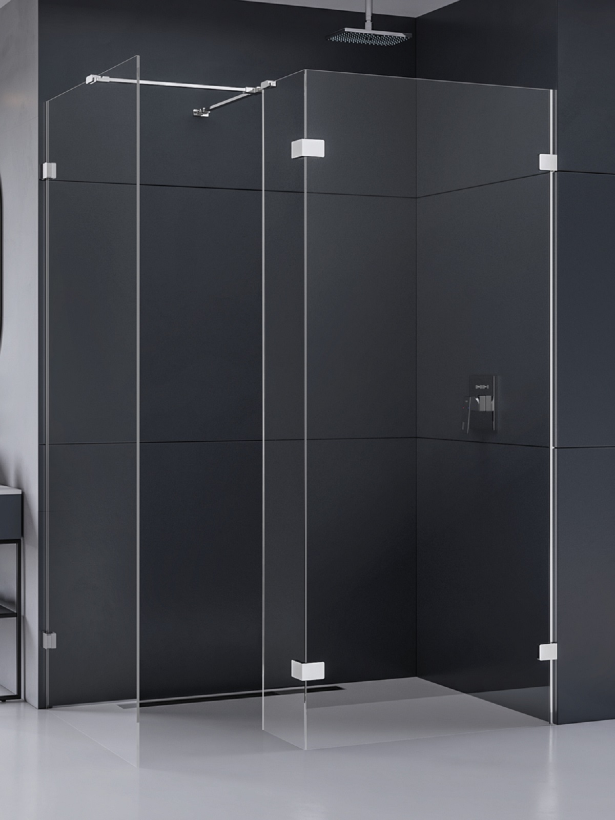 Darmowa Dostawa - Ścianka prysznicowa walk-in 80 cm chrom połysk/szkło przezroczyste New Trendy Eventa EXK4665