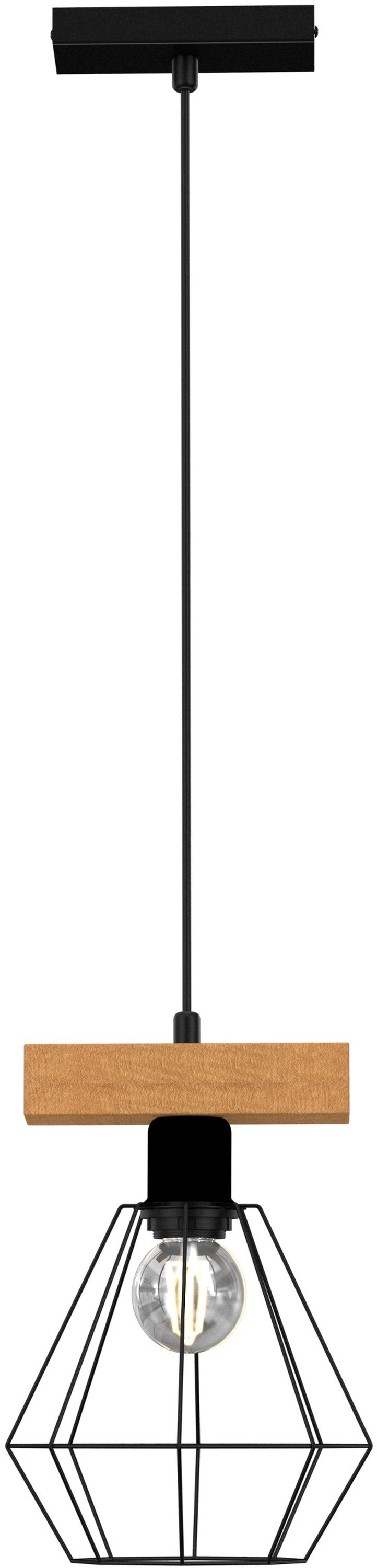 Darmowa Dostawa - Lampa wisząca 1x60 W czarny Luminex Vastra 4101