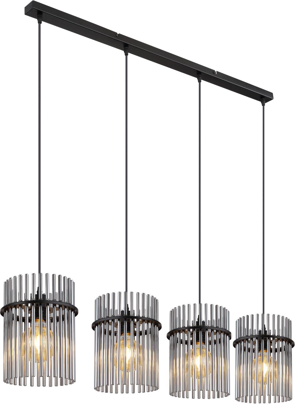 Darmowa Dostawa - Lampa wisząca 4x60 W czarny Globo Lighting Gorley 156984H
