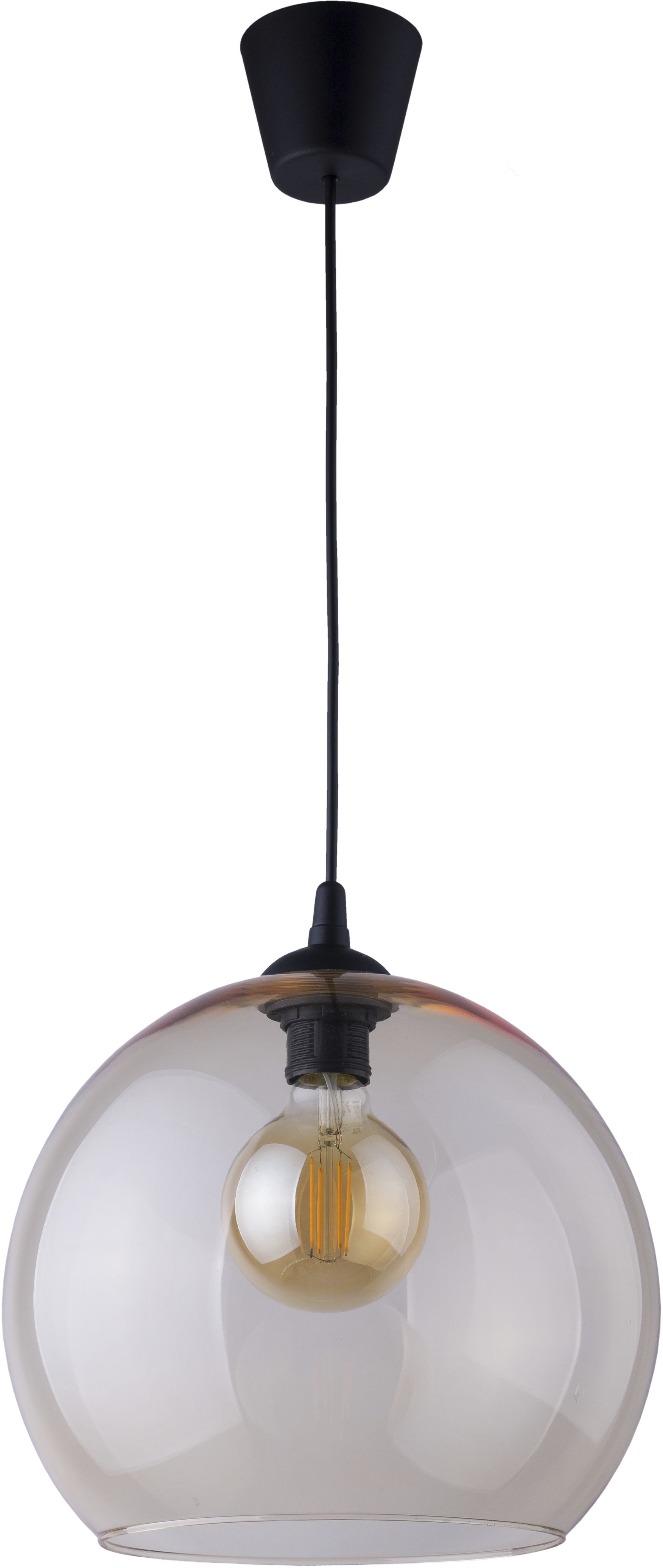 Darmowa Dostawa - Lampa wisząca 1x15 W czarna-bursztynowa TK Lighting Cubus 2064