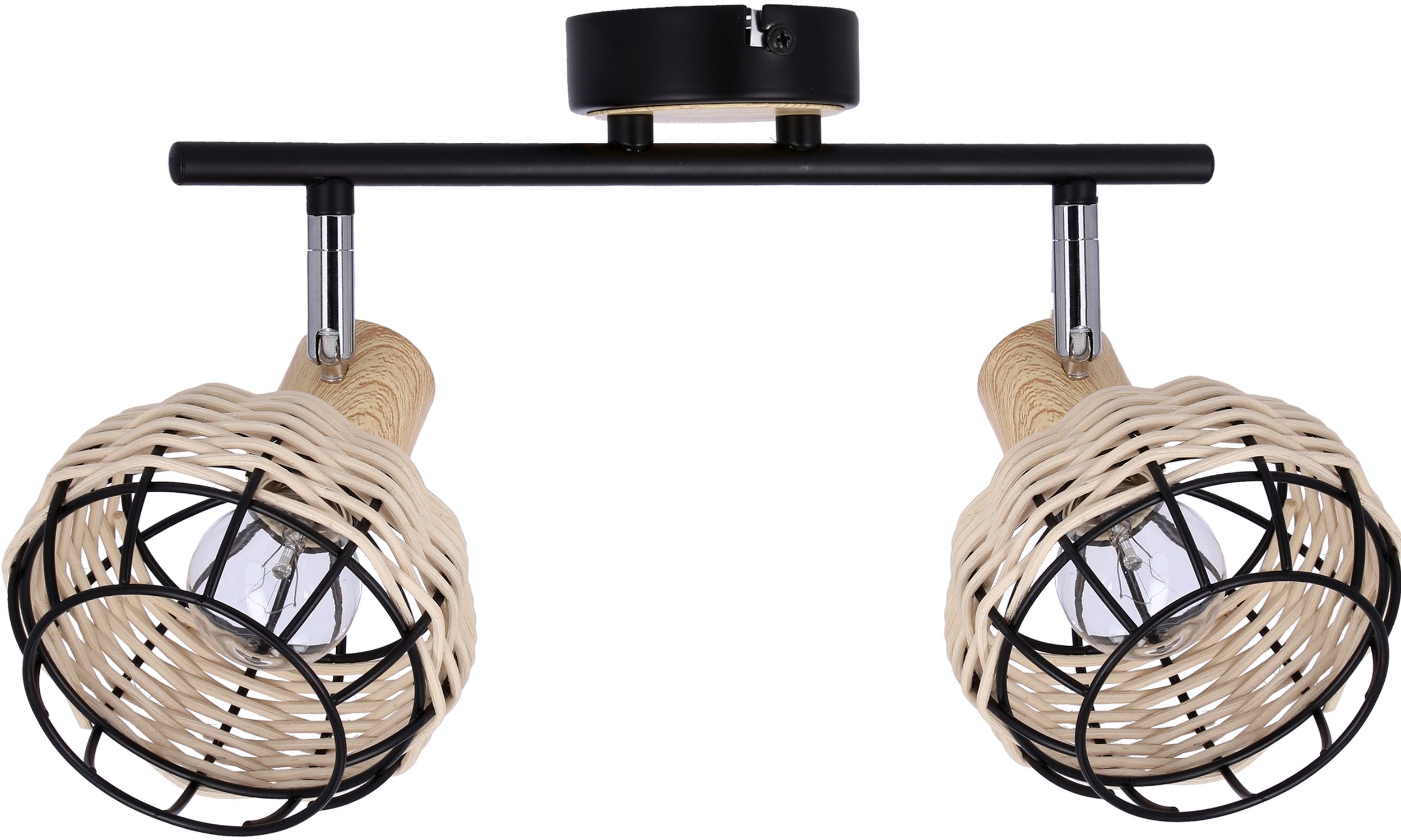 Darmowa Dostawa - Lampa podsufitowa 2x40 W czarna Candellux Tajga 9212203