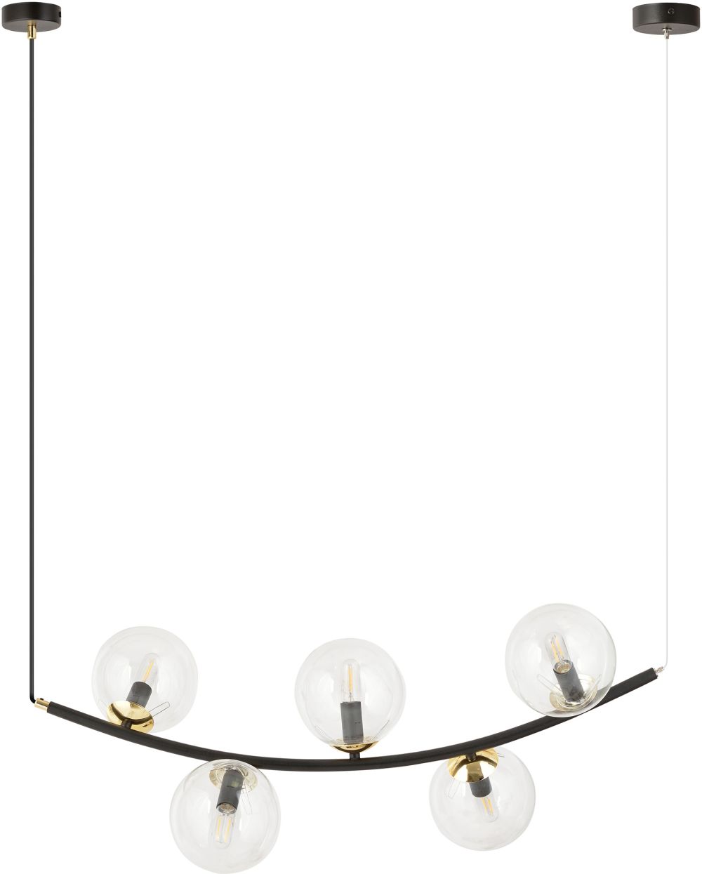 Darmowa Dostawa - Lampa wisząca 5x10 W czarny Emibig Ritz 12965
